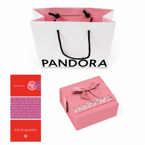 [A016] Caja de regalo Pandora Rosa Premium y Tarjeta Dedicatoria