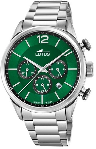 [18688/4] Reloj Lotus Hombre Chrono Multifunción Acero Esfera Verde 18688/4