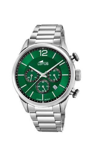 [18688/4] Reloj Lotus Hombre Chrono Multifunción Acero Esfera Verde 18688/4