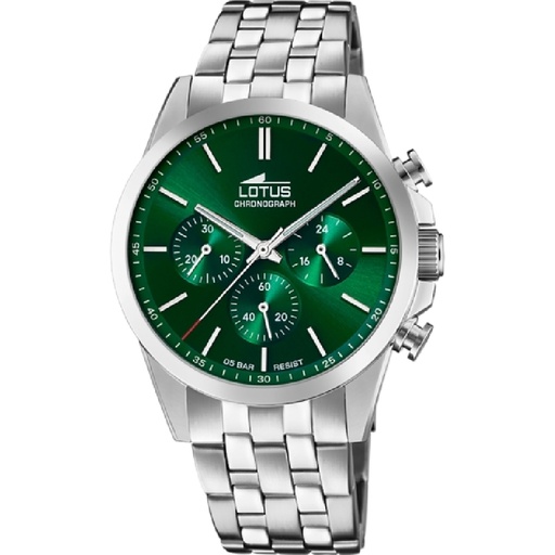 [18989/3] RELOJ LOTUS CHRONO DE HOMBRE ACERO VERDE, HOMBRE