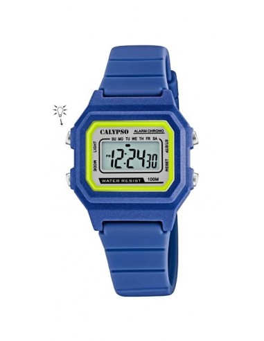 [K5802/5] Reloj Calypso Hombre Crush Digital Caucho Azul K5802/5