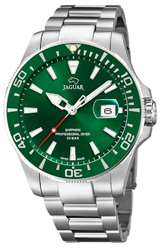 [J860/B] RELOJ SUIZO DE HOMBRE JAGUAR PRO DIVER VERDE 