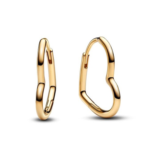 [268307C00] Pendientes Pandora de Aro Corazón Asimétrico Dorado