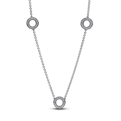 [393162C01-50] Collar Pandora de Cadena Círculos en Pavé