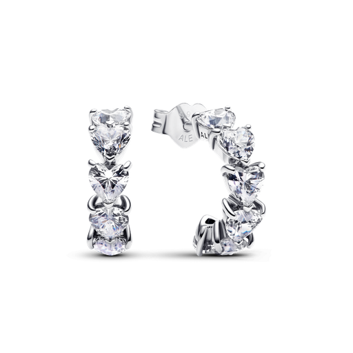[293657C01] Pendientes Pandora de Aro Corazones Brillantes