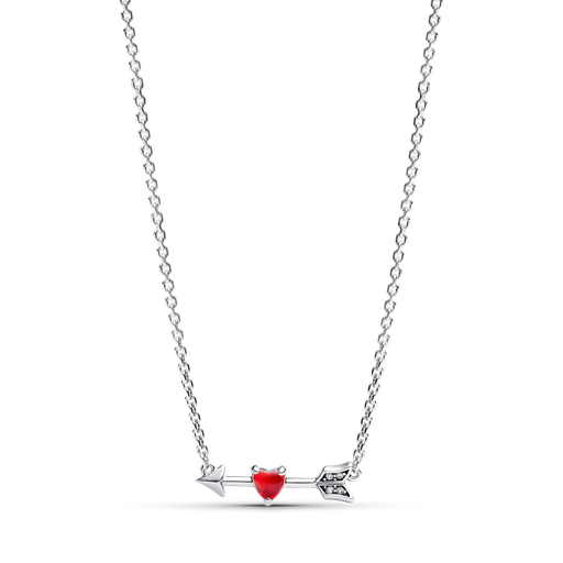[393669C01-50] Collar Pandora Flecha y Corazón Cristal de Murano