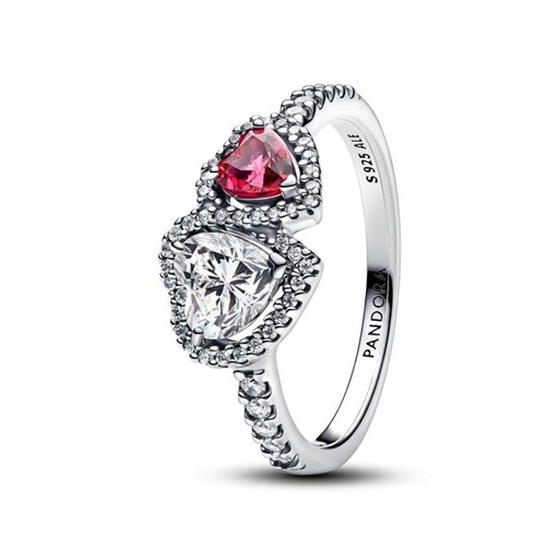 Anillo Pandora Halo Corazones
