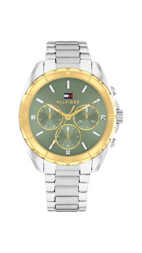 [1782785] Reloj Tommy Hilfiger Mujer Mellie Multifunción Acero Bicolor Plateado IP Dorado 1782785