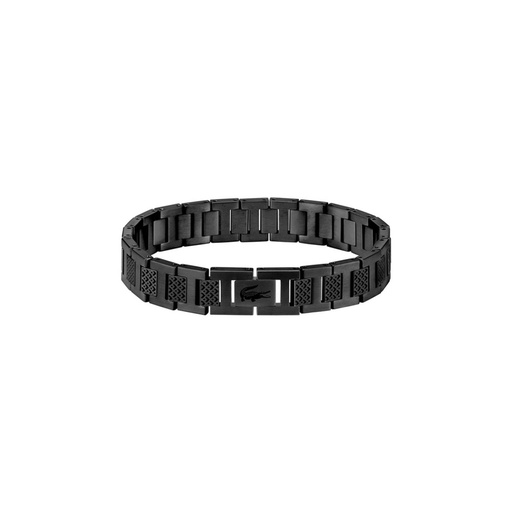 [2040119] Pulsera Lacoste Hombre Metropole Acero ionizado negro 2040119