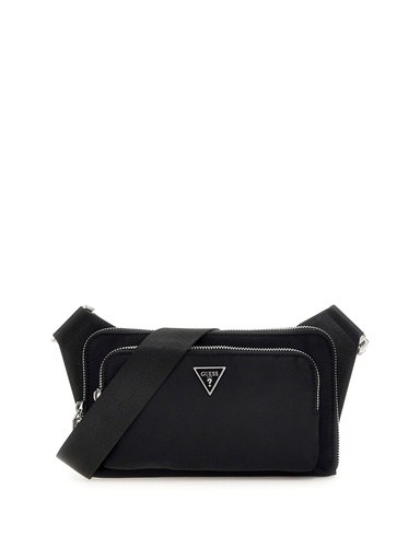 [HMMINYP5214-BLACK] Riñonera Guess Milano de Nailon Hombre