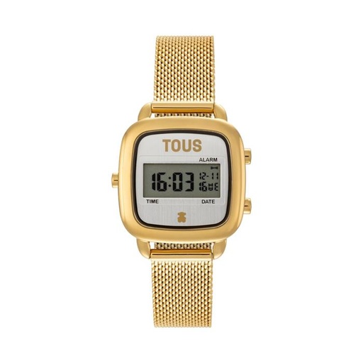 [3000139500] Reloj Tous Mujer D-Logo Mini Digital Acero IPG Esterilla Dorado 3000139500