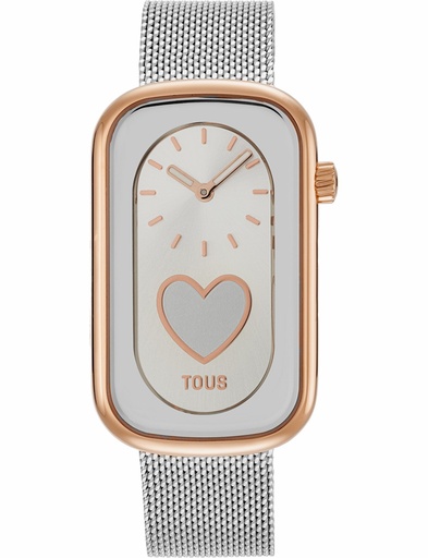 [3000140800] Reloj Tous Mujer T-Band Club Acero Bicolor SS/IPRG Rose Corazón Esterilla 3000140800