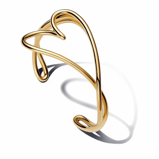 [563808C00-2] Pulsera Pandora Rígida Corazón Forma Orgánica