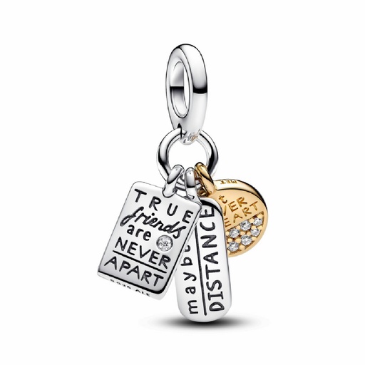 [763436C01] Charm colgante Pandora Bicolor Triple de Amistad 763436C01