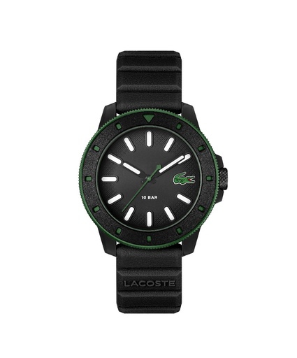 [2011412] Reloj Lacoste Hombre 12.12 Analógico Scuba Silicona Negro 2011412