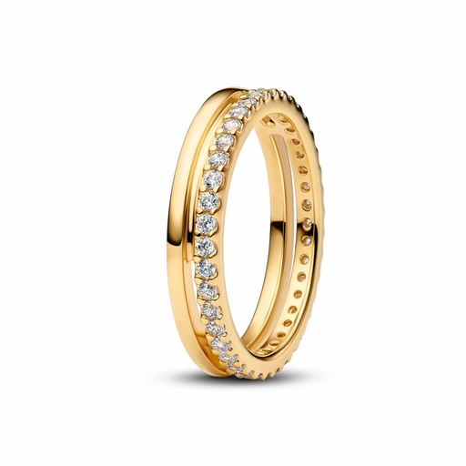 Anillo Pandora  Doble Banda Shine 163799C01