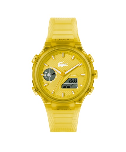 [2011430] Reloj Lacoste Hombre LC33 Analógico-Digital Silicona Amarillo 2011430