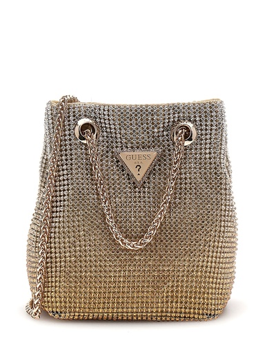 [OR935075-GOLD] Mini Bolso Guess de Mano Zalina con Strass Dorado OR935075-GOLD