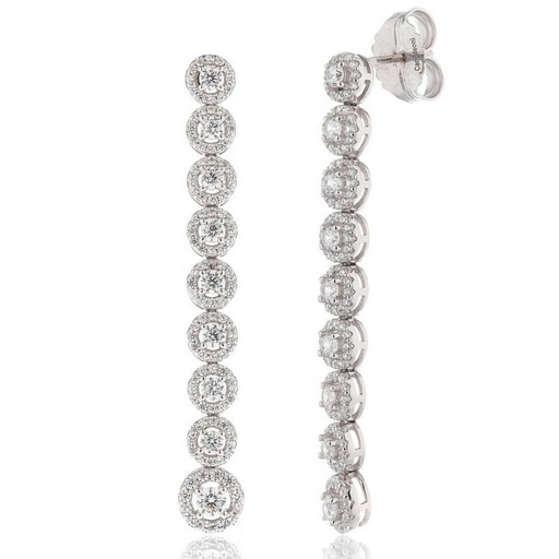 [WP096/LP] Pendientes Camaleoni Selma Plata rodio  WP096/LP 