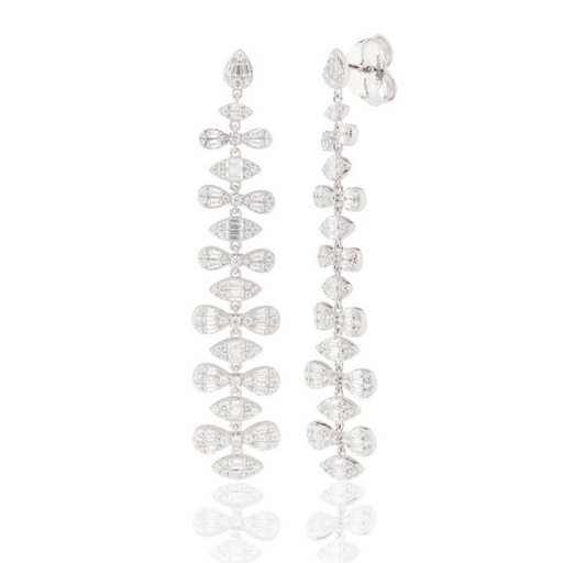 [WP114/LP] Pendiente Camaleoni Zendaya Largos Plata Rodio WP114/LP