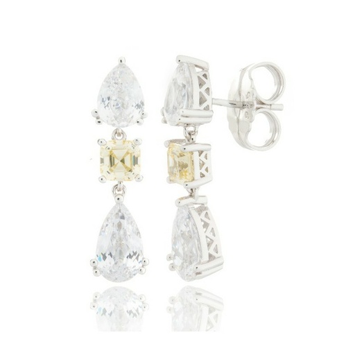 [WPC007/C/MP] Pendientes Camaleoni Bariah Plata Rodio WPC007/C/MP