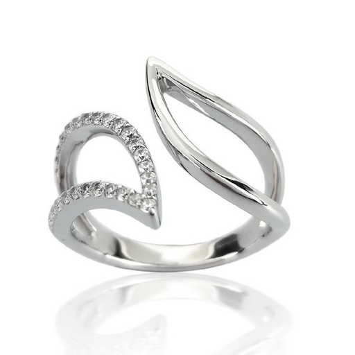 [WS050/14]  Sortija Camaleoni Hojas Caladas White WS050/14