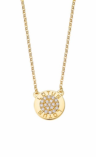 [LP1252-1/2] Collar Lotus Silver Trendy Mujer Dorado LP1252-1/2 