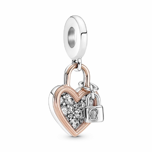 [780087C01] Charm Colgante Pandora Candado y Corazón Rose