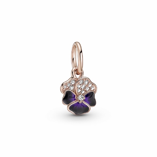 [780776C01] Charm  Pandora Colgante Flor Pensamiento