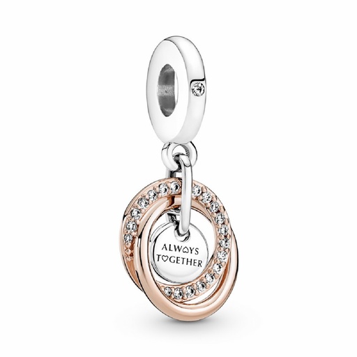 [780797C01] Charm Colgante Pandora Círculo Familiar Siempre Bicolor