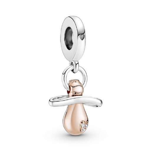 [781490C01] Charm colgante Pandora Chupete Bebe Bicolor