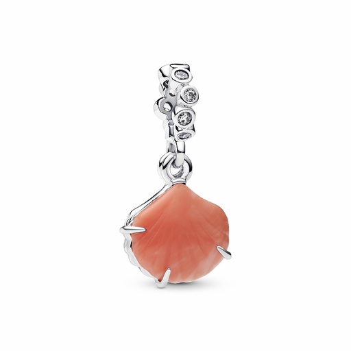 [793821C01] Charm Pandora Colgante Doble Concha Color Coral