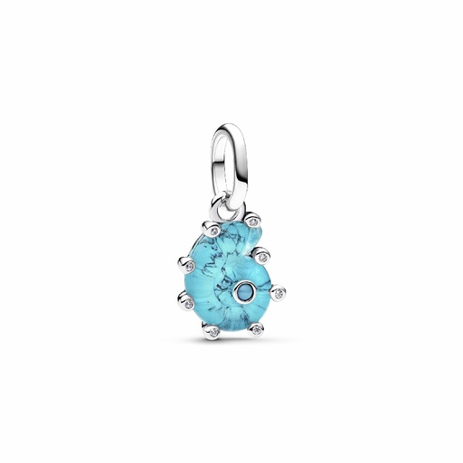 [793900C01] Charm Pandora Colgante Caracola de Cristal de Murano Azul 793900C01