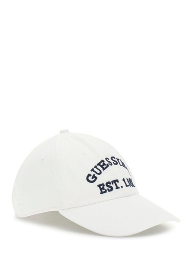 [AW5335COT-01-OFF] Gorra Guess Blanca Inscripción Logotivo
