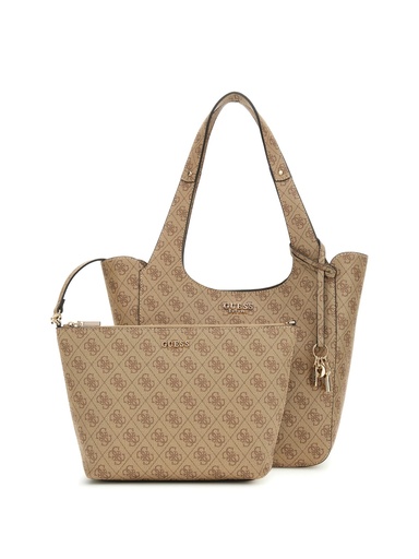 [SG733422-LTL] Bolso Guess Tote Calista Marrón Logotipo 4G HWSG7334220-LTL