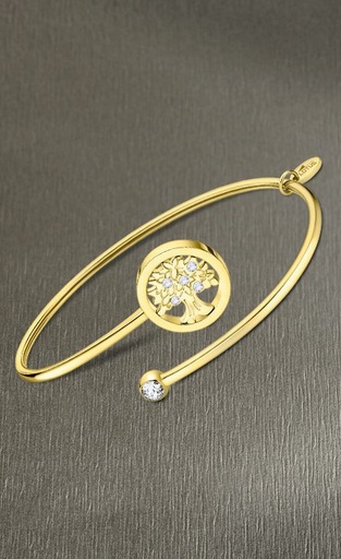 [LS2169-2/8] Pulsera Lotus Style Arbol de la Vida Mujer Acero Dorado LS2169-2/8