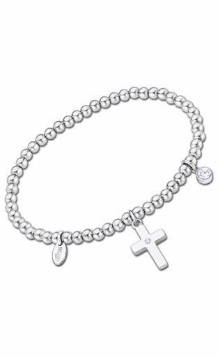 [LS2170-2/2] Pulsera Lotus Style Bolas Cruz Mujer Acero LS2170-2/2