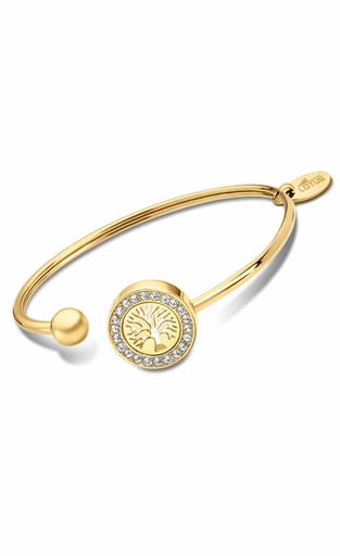 [LS2181-2/2] Pulsera Lotus Style Arbol de la Vida Mujer Acero Dorado LS2181-2/2