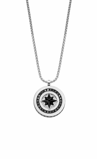 [LS2368-1/1] Collar Lotus Style Men in Black Estrella Hombre Acero Inox LS2368-1/1