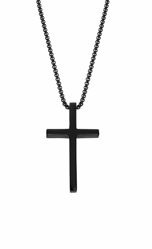 [LS2370-1/1] Collar Lotus Style Men in Black Cruz Acero Inox Negro LS2370-1/1