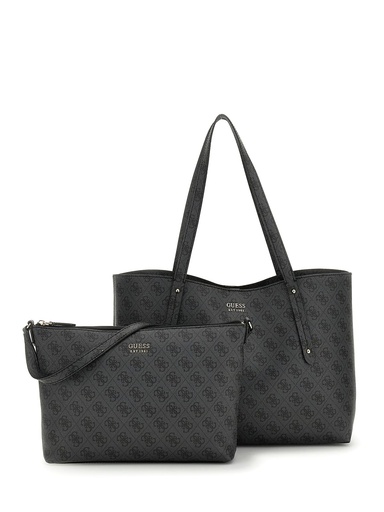 [HWLG9648230-CLO] Bolso Guess Tote Brenton Negro Logotipo 4G HWLG9648230-CLO