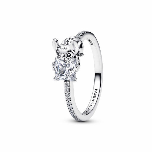 Anillo Pandora Gema y Stitch de Disney Plata de primera ley