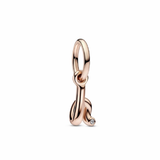 [782462C01] Charm Colgante Pandora rose Letra Minúscula h del Alfabeto