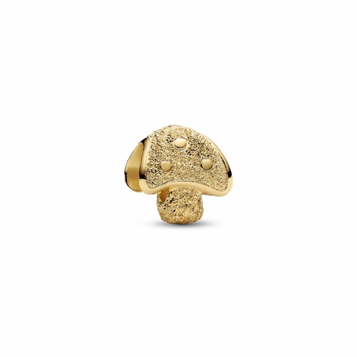 [764048C00] Charm Pandora Mini Champiñón Dorado Texturizado 764048C00