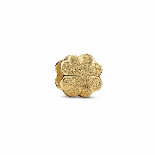 [764047C00] Charm Pandora Mini Trébol de Cuatro Hojas Dorado Texturizado 764047C00