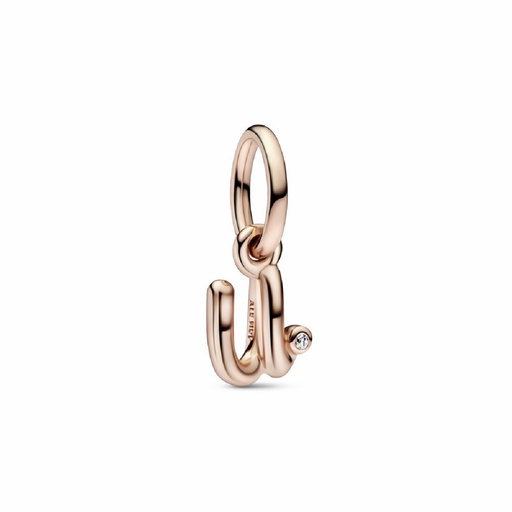 [782479C01] Charm colgante Pandora rose Letra Minúscula u del Alfabeto