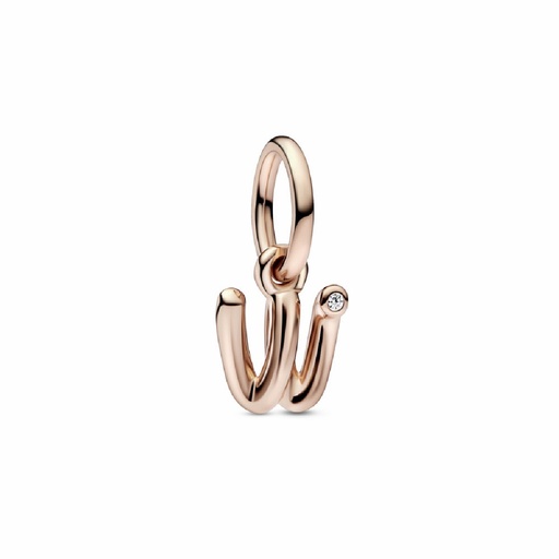 [782481C01] Charm Pandora Colgante Rose Letra Minúscula w del Alfabeto 782481C01