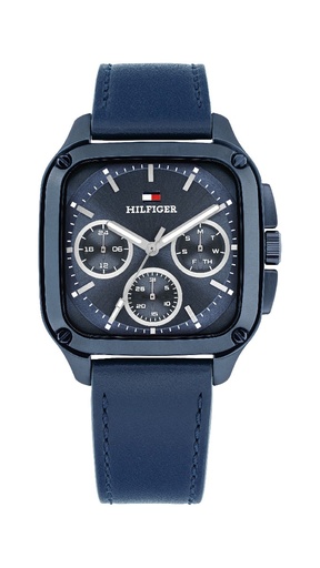[1792219] Reloj Tommy Hilfiger Hombre Caja Cuadrada Acero Azul 1792219