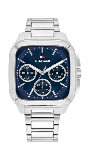 [1792222] Reloj Tommy Hilfiger Hombre Herald Plateado y Azul Multifunción 1792222