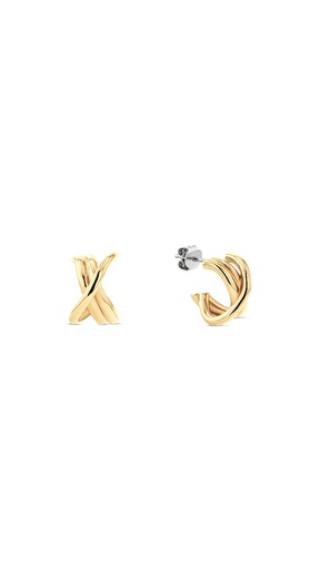 [2780993] Pendientes Tommy Hilfiger Medio Aro con Nudo Acero Dorado 2780993